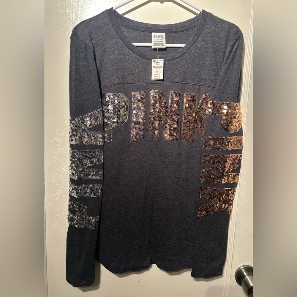 PINK Bling Sleeve Tee